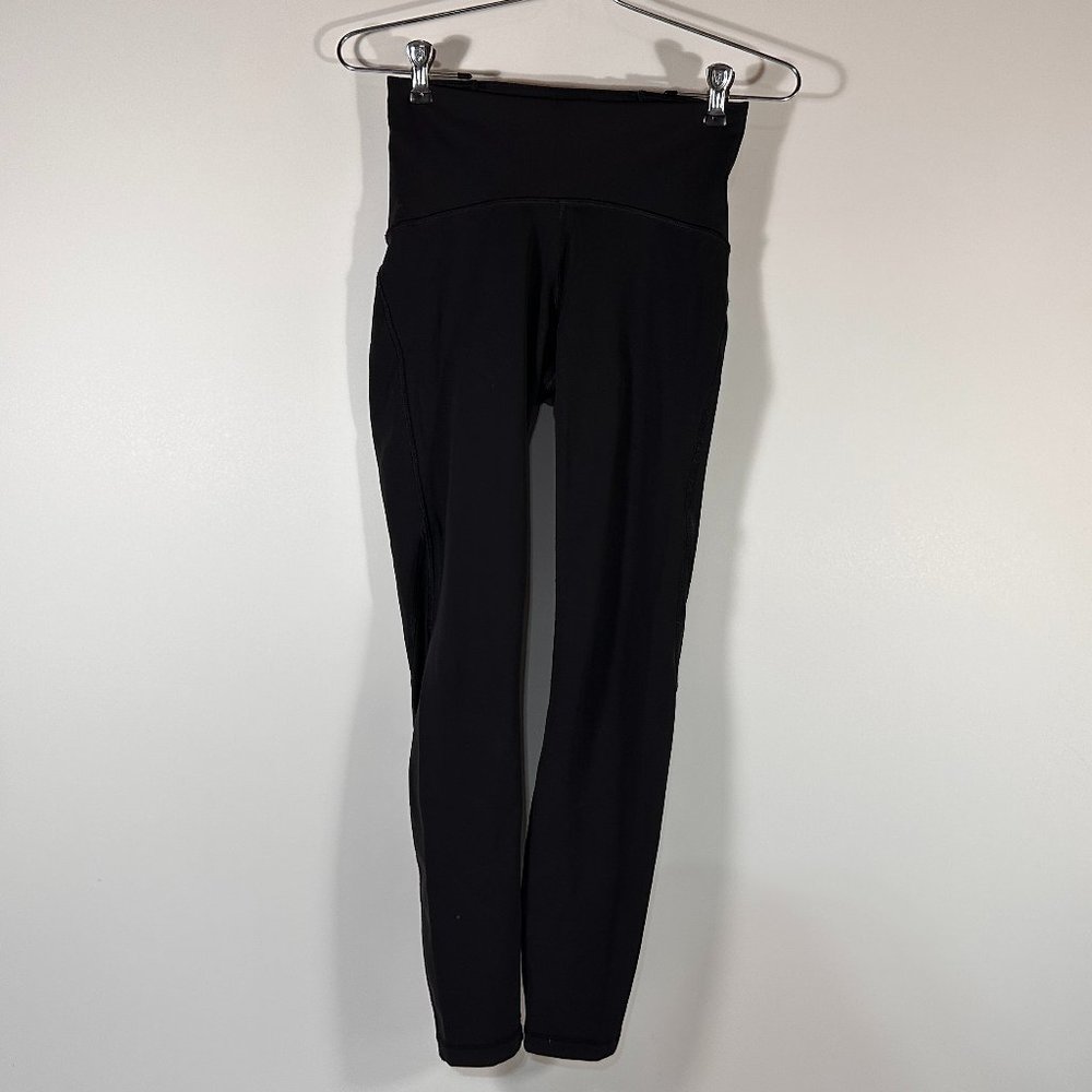 Lululemon Train Times 7/8 Pant 25" Black Leggings Women Size 4